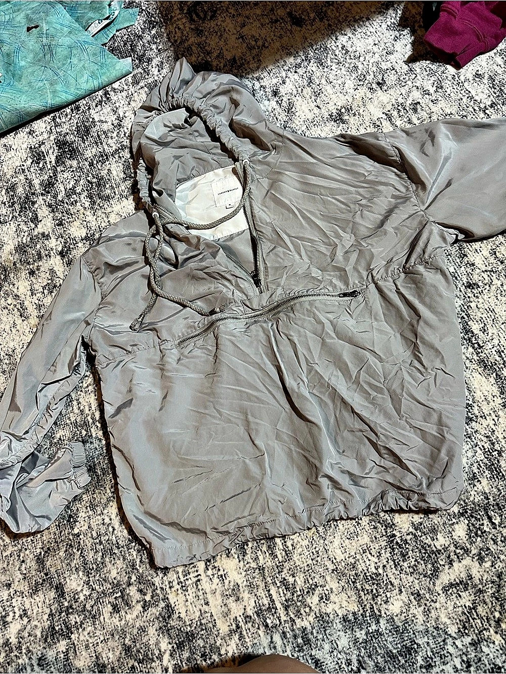THREAD&SUPPLY Hooded Anorak Jacket in Gray Like New